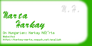 marta harkay business card